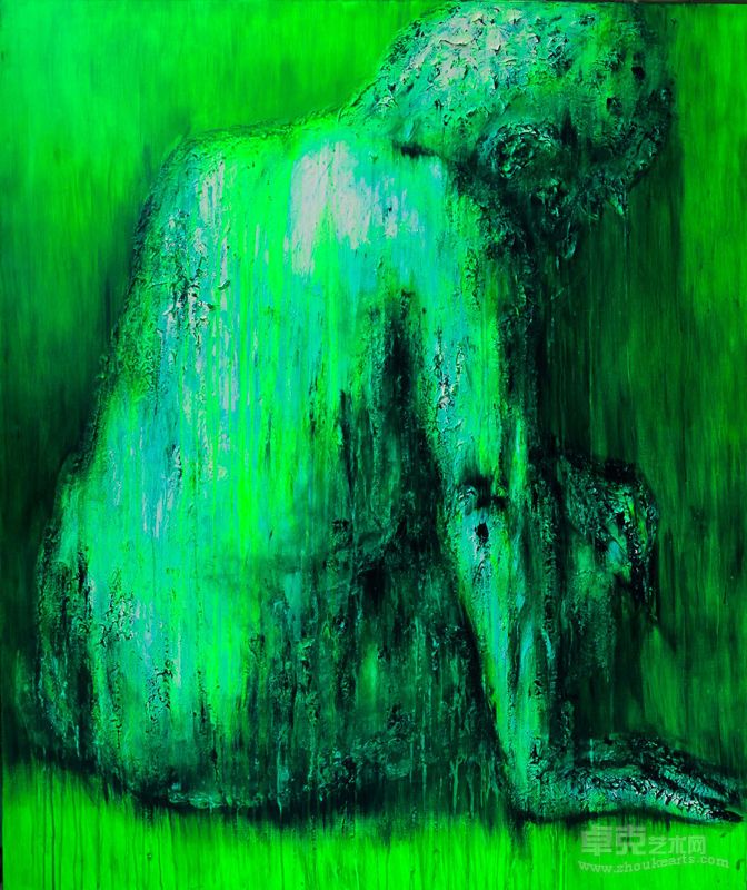 作品名称  我想象的背影        作品尺寸 180X150X7CM  作品材质 塑形膏 丙烯 创作年代 2011