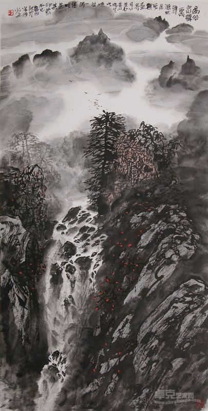 葛庆友-幽谷泉声（68CM X 138CM)