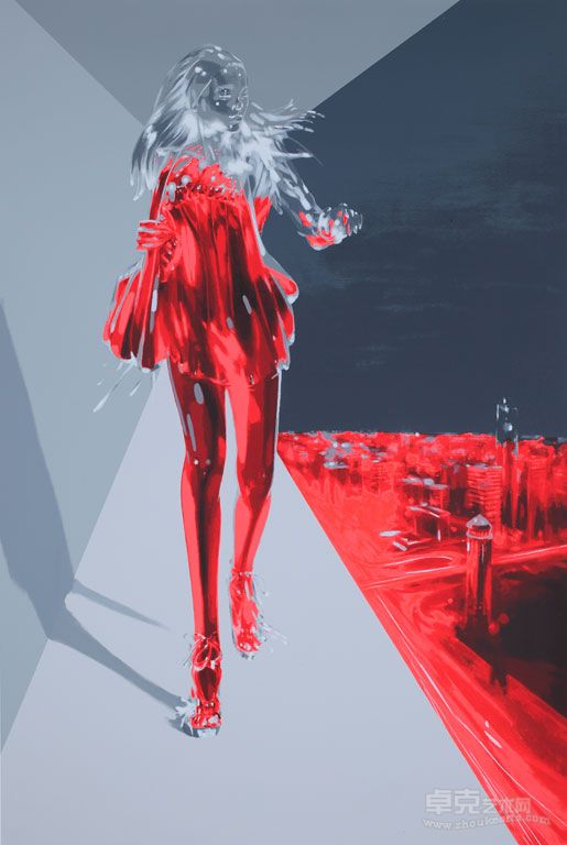 夜北京 Night Life in Beijing 72x108cm，丝网版画，（50版）2011