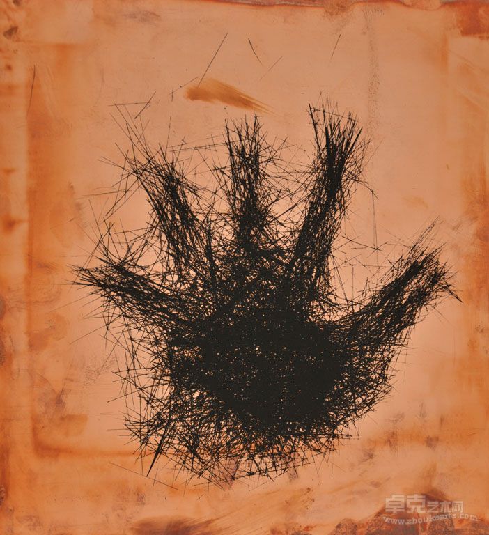 赵荣-金命-30x30cm-2011-丝网版画，铜板
