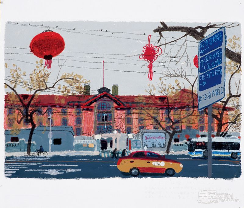 北大红楼 72x58cm