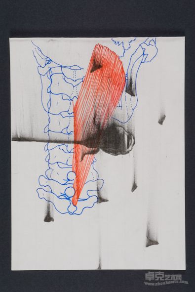 夜宴系列1， 铅笔、彩色铅笔、纸张，31.8x 23.8 cm，2007 年