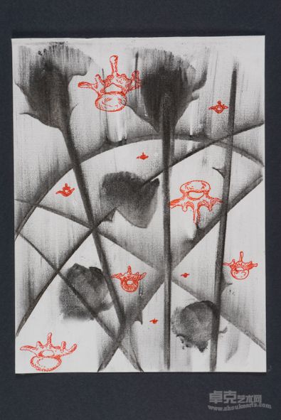 夜宴系列2， 铅笔、彩色铅笔、纸张，31.8x 23.8 cm，2007 年