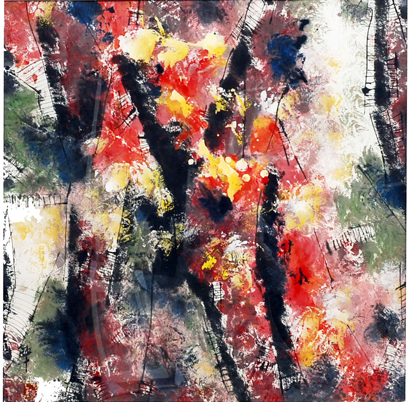 修复系列之二 67x67cm 纸本水墨 2011 陋十