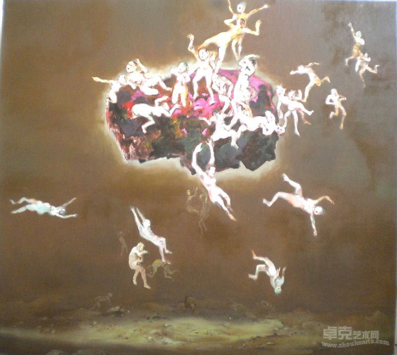 一个石头的传说1 油画 2012 200X180CM