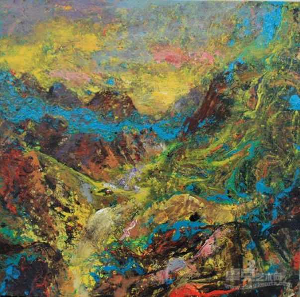 山水 Landscape 综合材料 50 x 50cm  2012