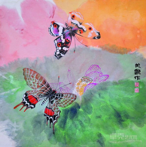 梵音2011年纸本，矿物色75cm,75cm.