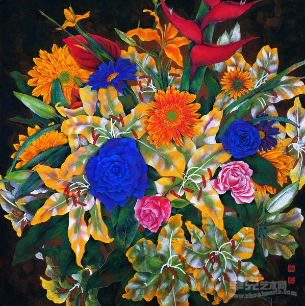 《心束》纸本90·90cm