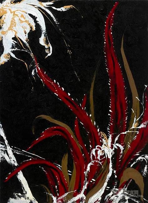 郑琼娟－《慕》, 72.5x53cm (20P), 油彩画布, 2008