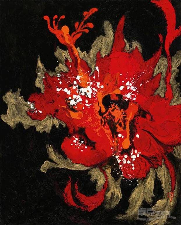郑琼娟－《庆》, 91x72.5cm (30F), 油彩画布, 2001