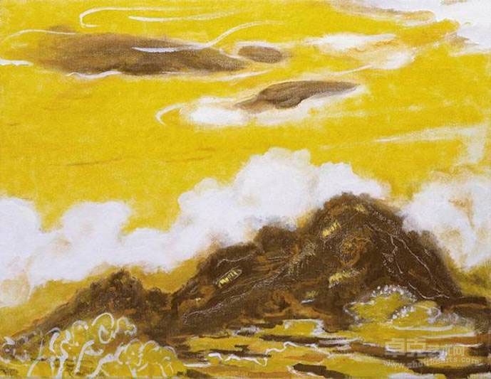 郑琼娟－《早春》, 50x65cm (15P), 油彩画布, 2003