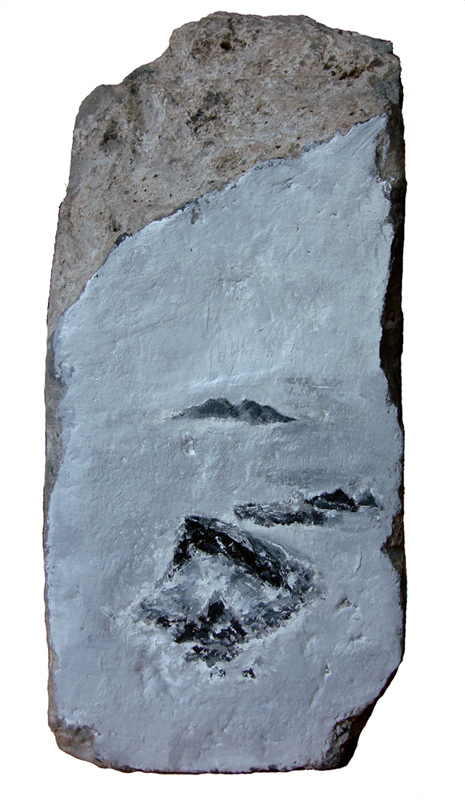 钓鱼屿,装置，17cm×10cm×39cm,丙烯，明嘉靖二十九年城砖