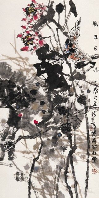 风暖日长（纸本水墨）138X68cm