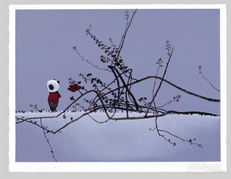 陈万毅  少年壮志之未来路 丝网版画 56×76cm 2011年