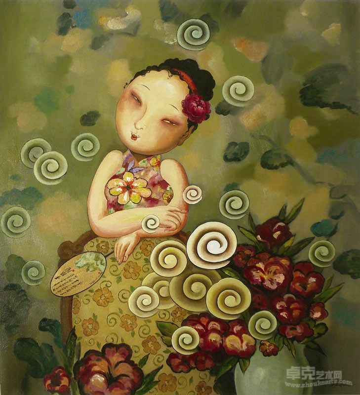 刘建华 瑞佳人05 布面油画 90×100cm 2012年