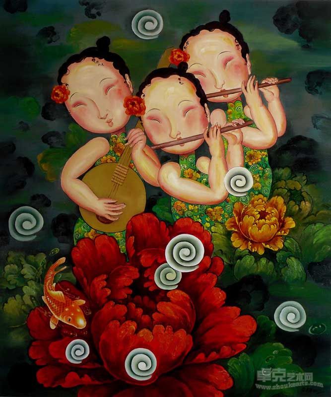 刘建华 瑞丽佳人布面油画 100×120cm 2012年