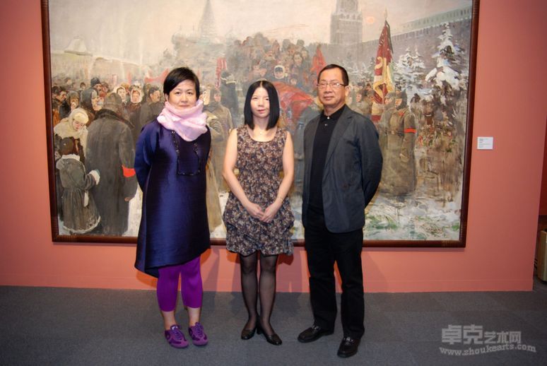高雄市立美术馆馆长谢佩霓女士与山艺术文教基金会林明哲先生于记者会现场
