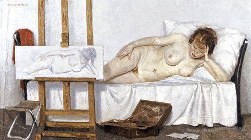科尔日夫Korzhev画室Artist Studio65.5X120cm布面油画Oil on canvas
