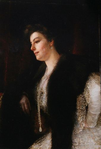 列宾Repin妇人肖像Portrait of a Lady86.5X60cm布面油画Oil on Canvas