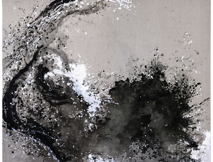 于继东 《作品11-08-10》120x150cm 布面·水墨  丙烯. 2010