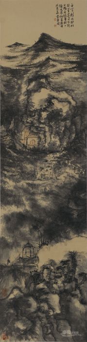 《广君高兴图》魏广君 纸本水墨 136×34 2012年