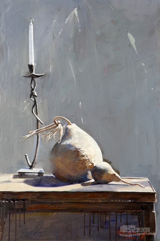 李小争油画《大·小》（90-60厘米，2012年)