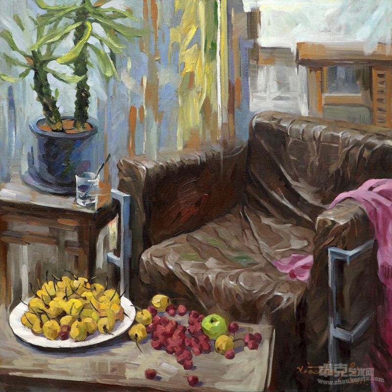 李小争油画《我的座》（100-100厘米，2011）