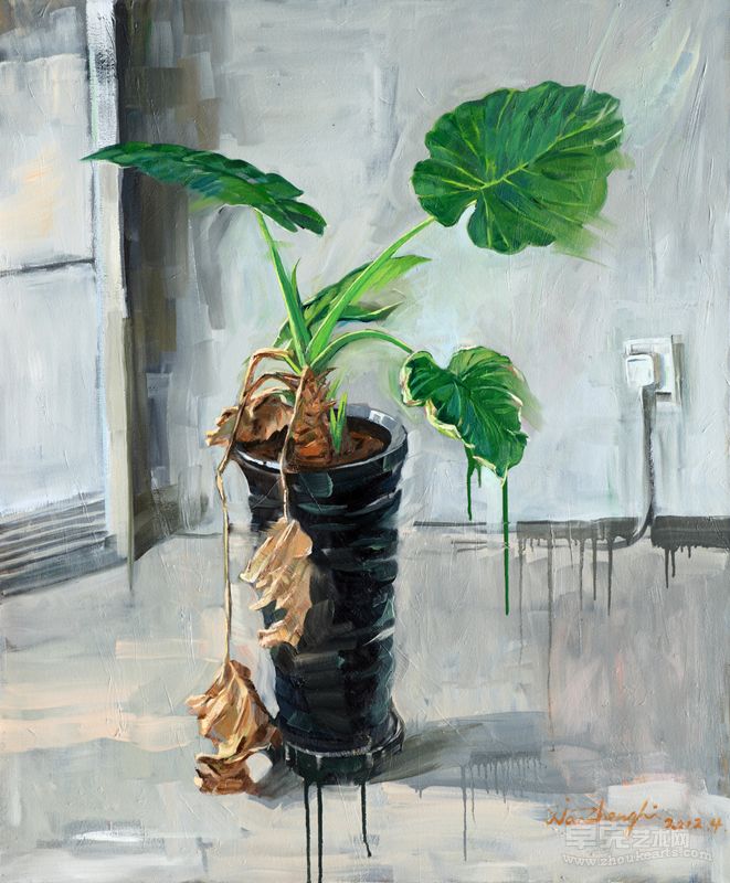 李小争油画《悟·出》（120-100厘米，2012年）
