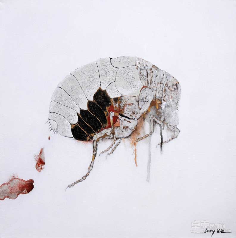 大虫1 100x100cm2009年