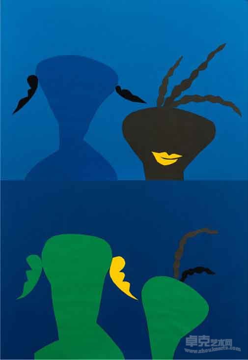 李山呼伦贝尔系列之四 109.5×79 cm×2 剪贴 2012.