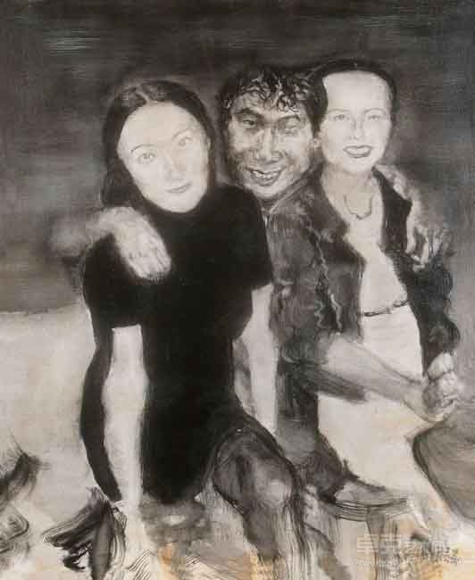 周春芽朋友篇No.2 72×60cm 布面油画 1996