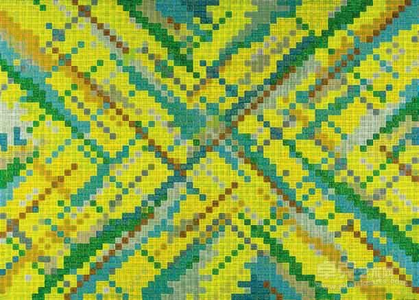 丁乙十示 2007-10 200×280cm 丙烯 成品布 2007