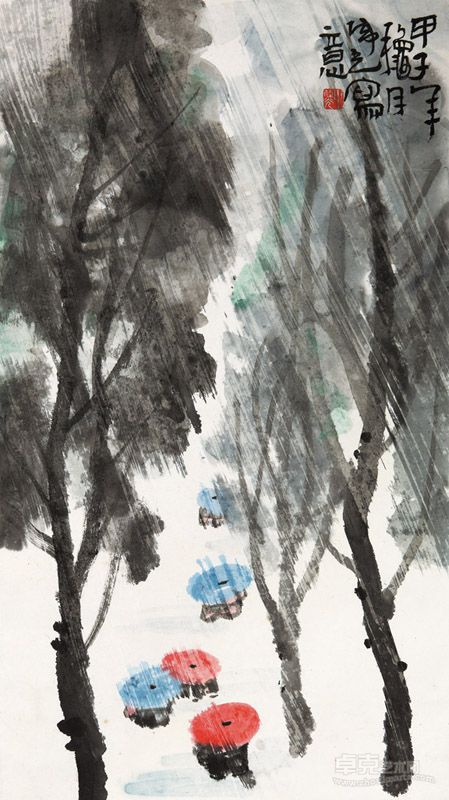 春雨 64×34CM 1984.