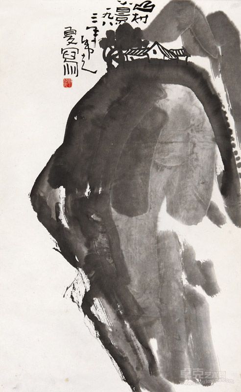 山村小景 69×42CM 1983