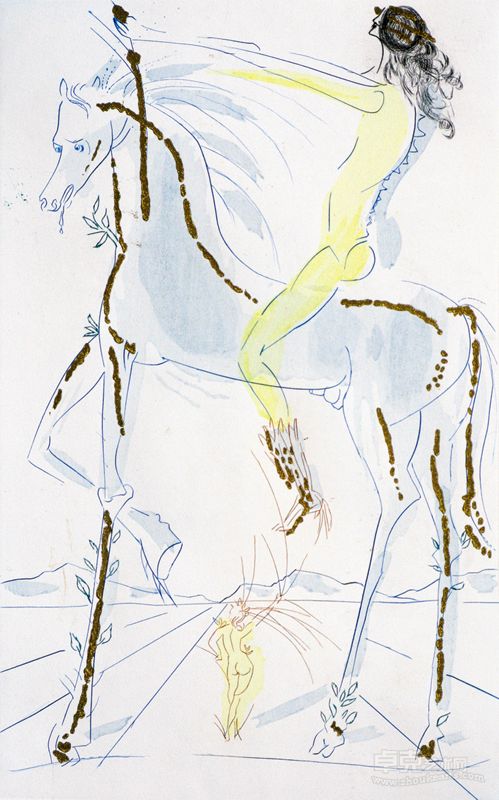达利梦境水彩画40x25.3cm•1984