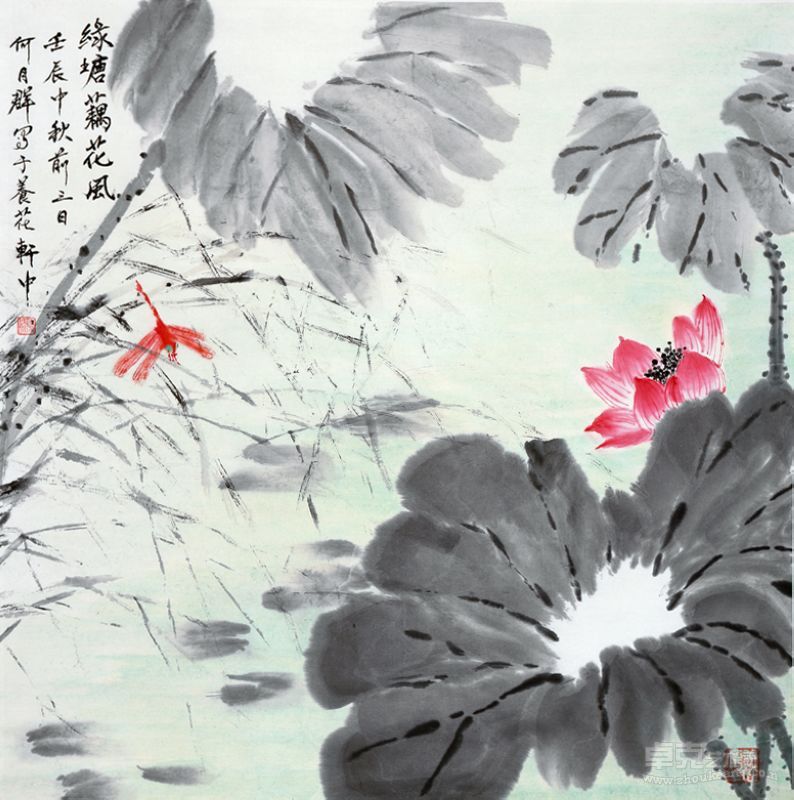 绿塘藕花风