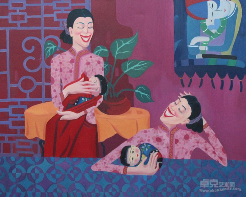 顾静静《沉醉》系列二2012年 创作 尺寸130×120cm