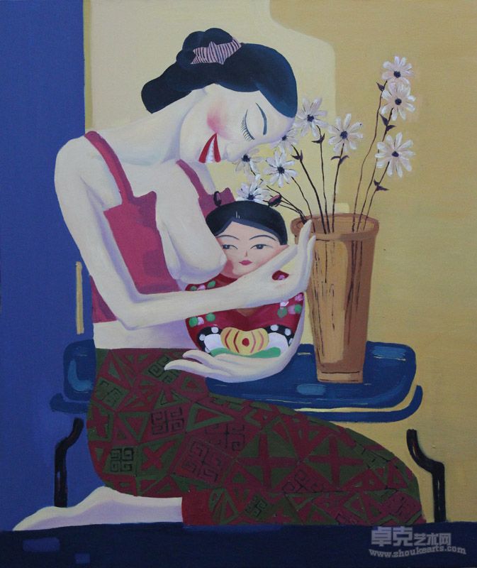 顾静静《沉醉》系列五2012年 创作 尺寸80×95cm