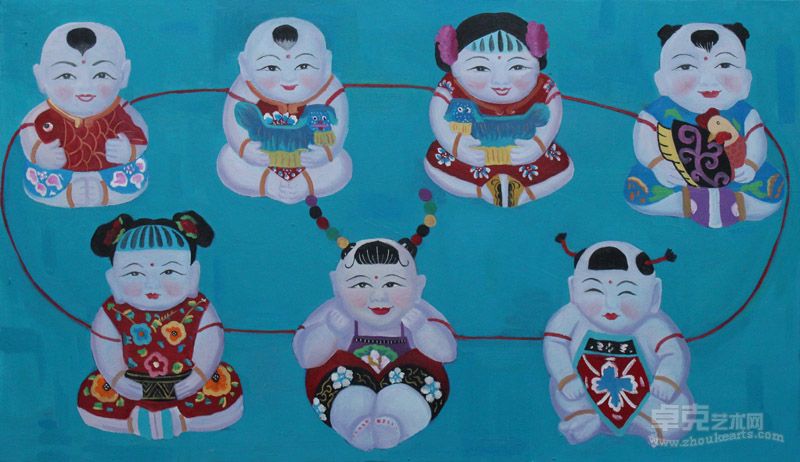 顾静静《沉醉》系列一 2012年 创作 尺寸120×70cm