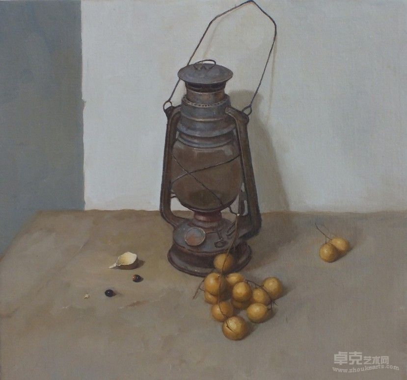 刘心愿 马灯与龙眼 40x40cm