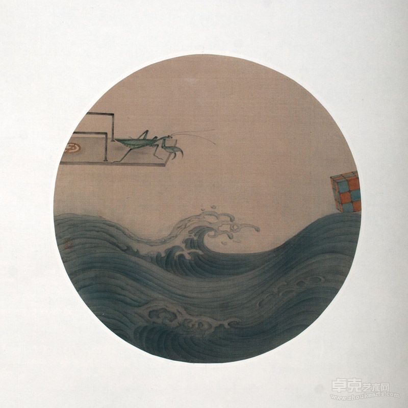隋金池《惜某某》系列作品  绢本  30cm×30cm  2012年 系列之三