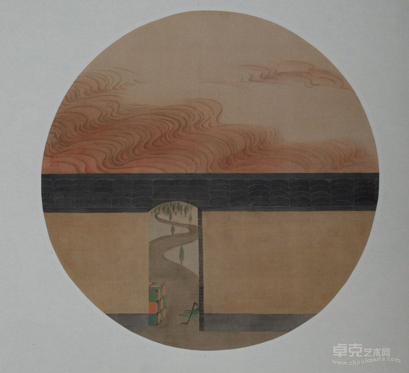 隋金池《惜某某》系列作品  绢本  30cm×30cm  2012年 系列之十
