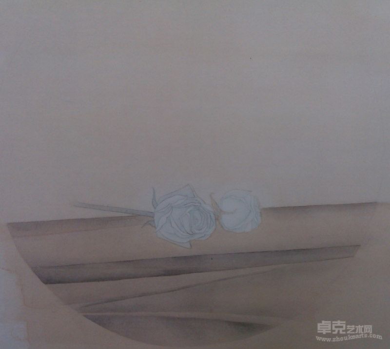 孙海霞《花影之一》   尺寸：58×58cm