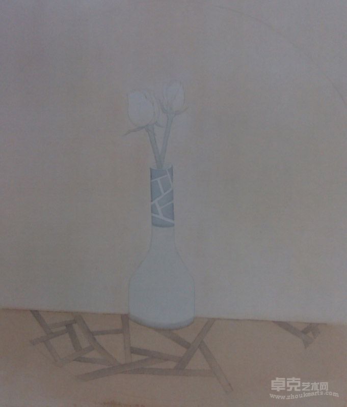 孙海霞《花影之二》   尺寸：58×58cm