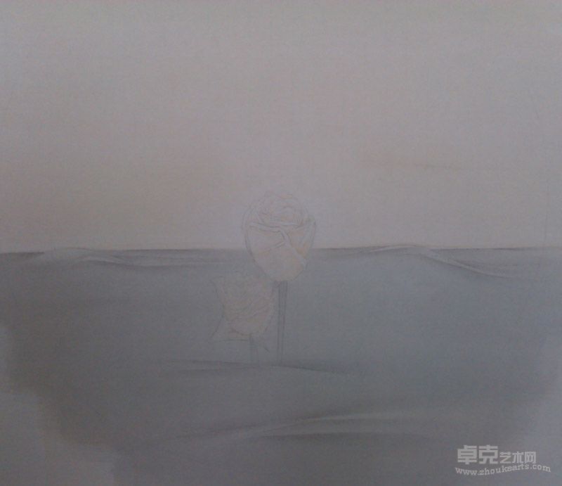 孙海霞《花影之三》   尺寸：58×58cm