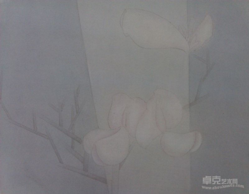 孙海霞《花语之一》   尺寸：50×50cm