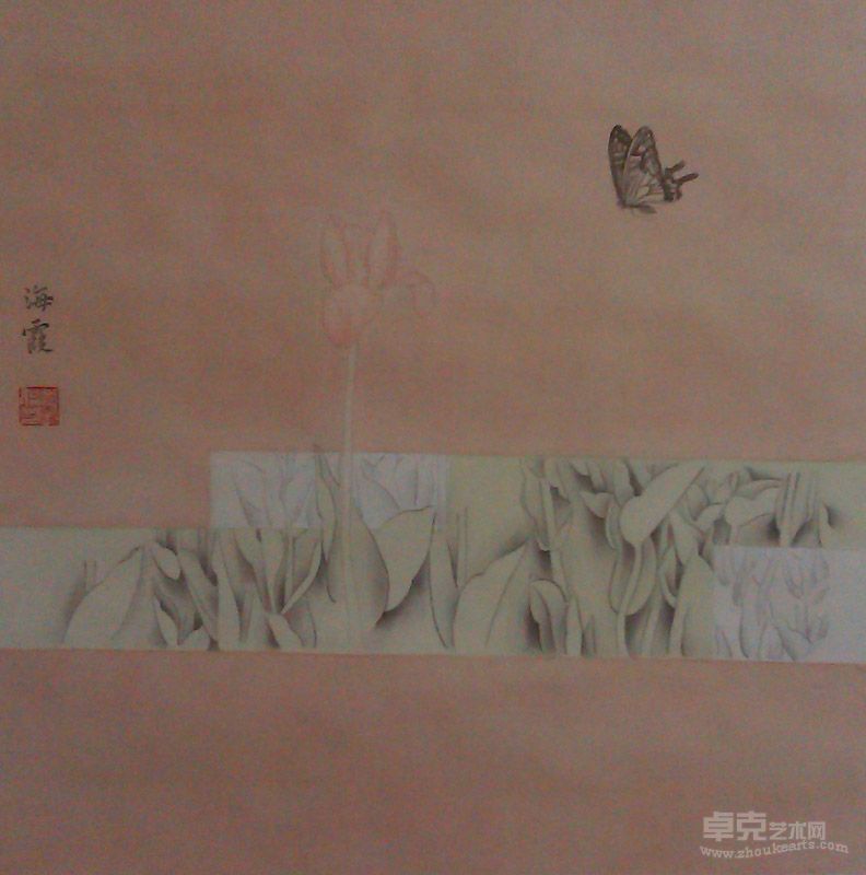 孙海霞《珀 晓》   尺寸：50×50cm
