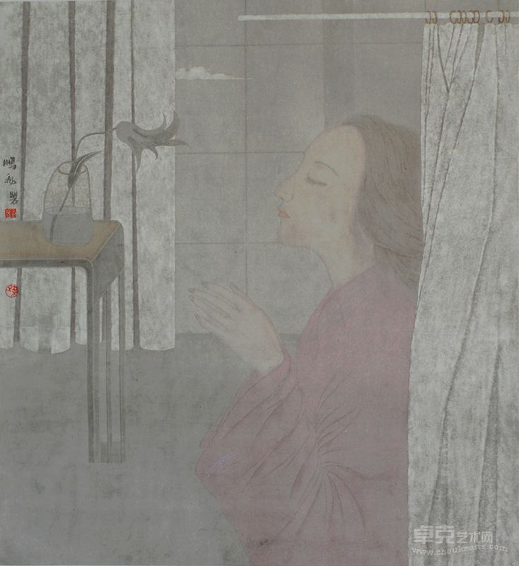 叶鹏飞 听香  69cm×75cm  2011年