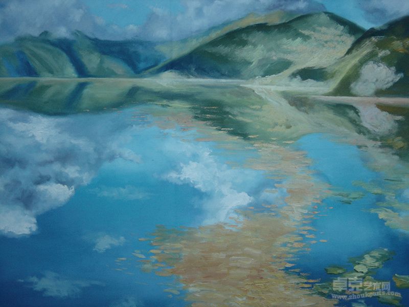 《雪山系列13号》布面油画，120乘100cm