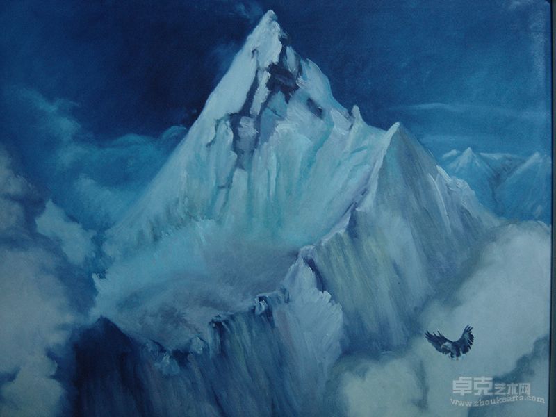 《雪山系列15号》布面油画，120乘100cm